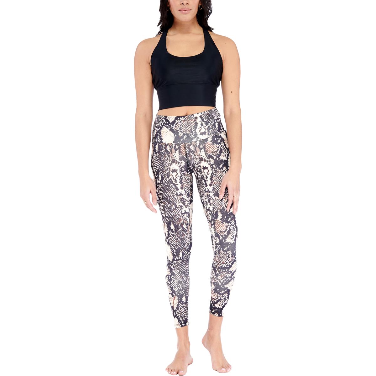 Electric Yoga Women's Snake Print Mid-Rise Quick Dry Activewear Fitnes