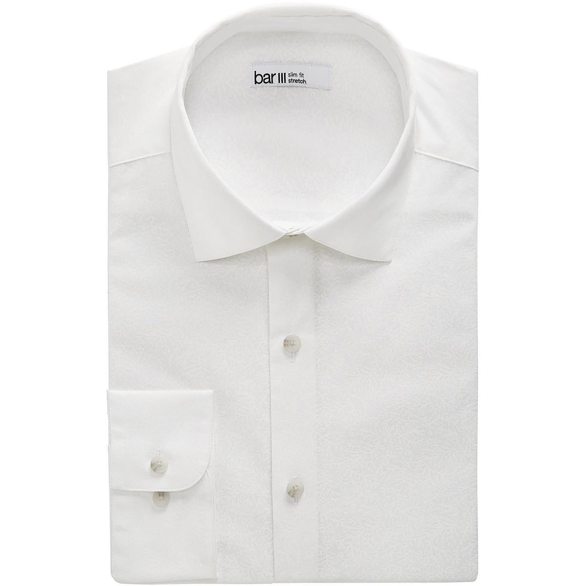 Michael Kors Men's Plaid Slim Fir Button Down Shirt Blue Size 14.5
